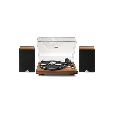 Tocadiscos de Vinilo, ANGELS HORN Reproductor de Vinilos Bluetooth HiFi con Altavoces Estéreo, Giradiscos con Preamplificador I