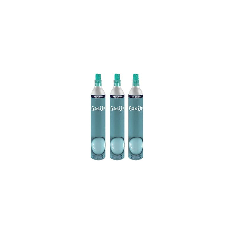 Pack de 3 Cilindros de CO2, 60 lt. GasUp. Compatible con todas las marcas (GasUp, Philips, Sodastream, entre otras)