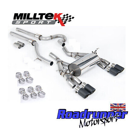 Milltek BMW M4 F82 Exhaust & M3 F80 Equal Length LOUDEST Carbon Tips SSXBM1149 | eBay