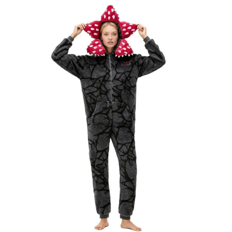 Genérico Unisex D-Demogorgon Pijama de Una Pieza, D-Demogorgon Pijama Niños Adultos Navidad Entero con Capucha 2025