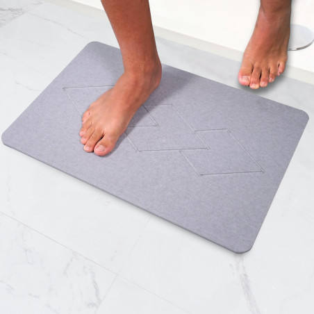 Pure 4Home Alfombra Diatomita Baño 60x40 – Secado Rápido, Antideslizante y Antibacteriana – Alfombrilla Piedra Diatomita S