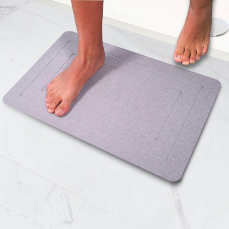Pure 4Home Alfombra Diatomita Baño 60x40 – Secado Rápido, Antideslizante y Antibacteriana – Alfombrilla Piedra Diatomita S
