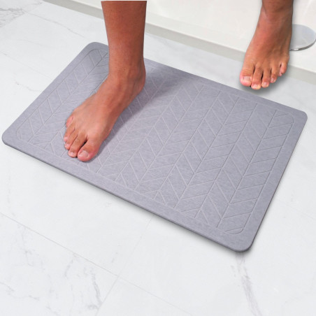 Pure 4Home Alfombra Diatomita Baño 60x40 – Secado Rápido, Antideslizante y Antibacteriana – Alfombrilla Piedra Diatomita S