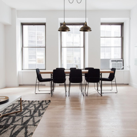 DC VOLTAGE 2 Luces de Araña de 2 Cabezas de Techo de Metal Forma Curvada Acabado Cobre Cepillado Pantallas de 29 cm Luces Colga